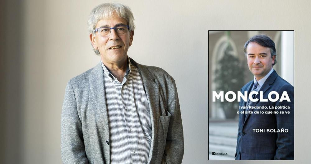 Toni Bolano y su libro 'Moncloa. Iván Redondo. La política o el arte de lo que no se ve' / CG