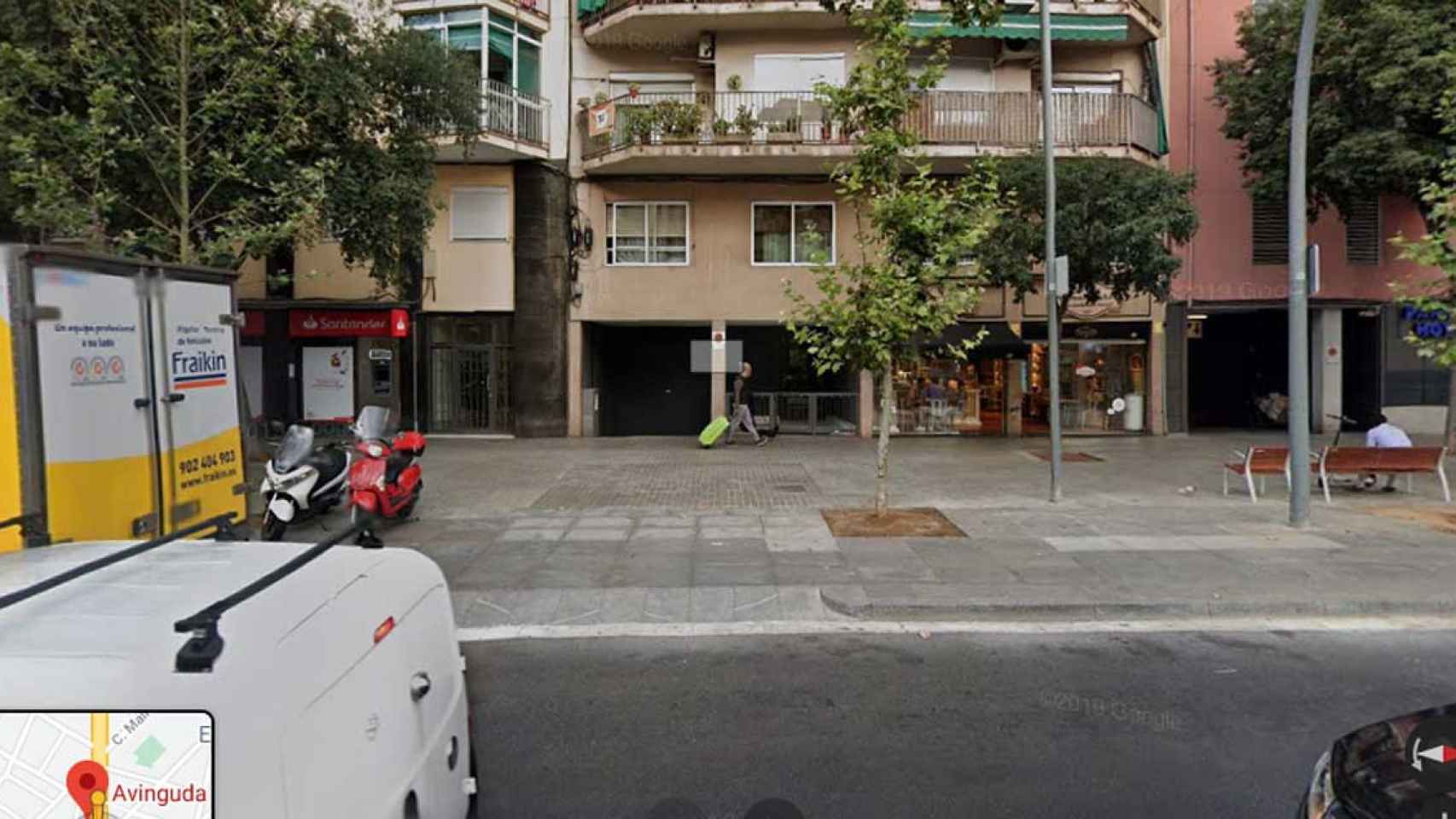 Inmediaciones del lugar donde se produjo el atropello, en la avenida Meridiana cerca de la calle Valencia / GOOGLE STREET VIEW