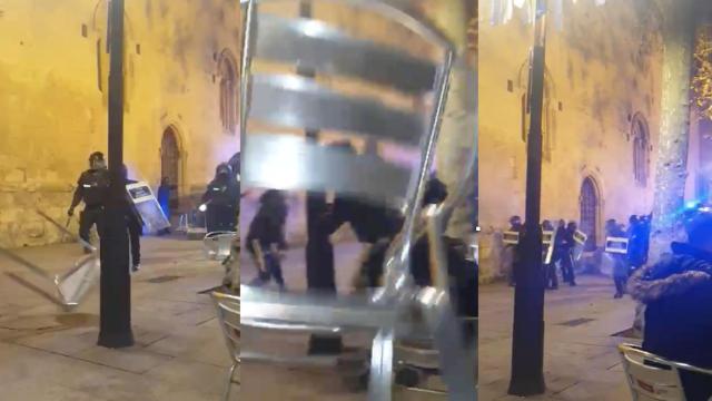 Disturbios en Vilafranca tras la manifestación de apoyo a Adrián Sas / CG