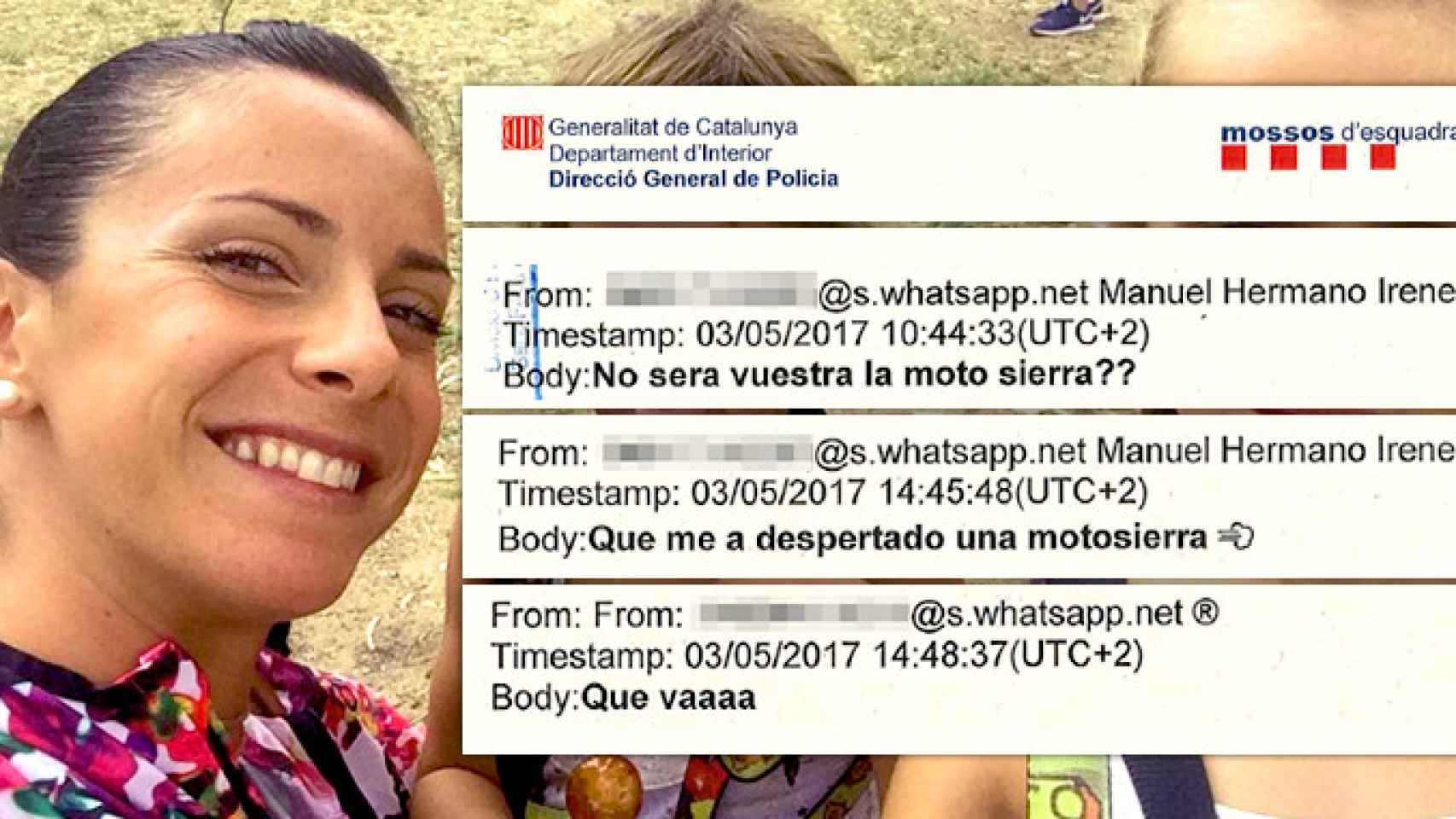 Algunos fragmentos de los mensajes vía whatsapp entre Rosa Peral y su vecino / CG
