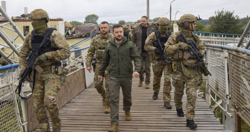 Una foto facilitada por el servicio de prensa presidencial muestra al presidente ucraniano Volodymyr Zelensky / EFE