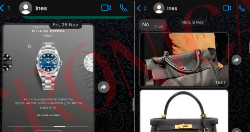Capturas de conversaciones de Whatsapp aportadas por varios de los presuntos estafados, que aseguran que hablaron directamente con Inés / CEDIDAS