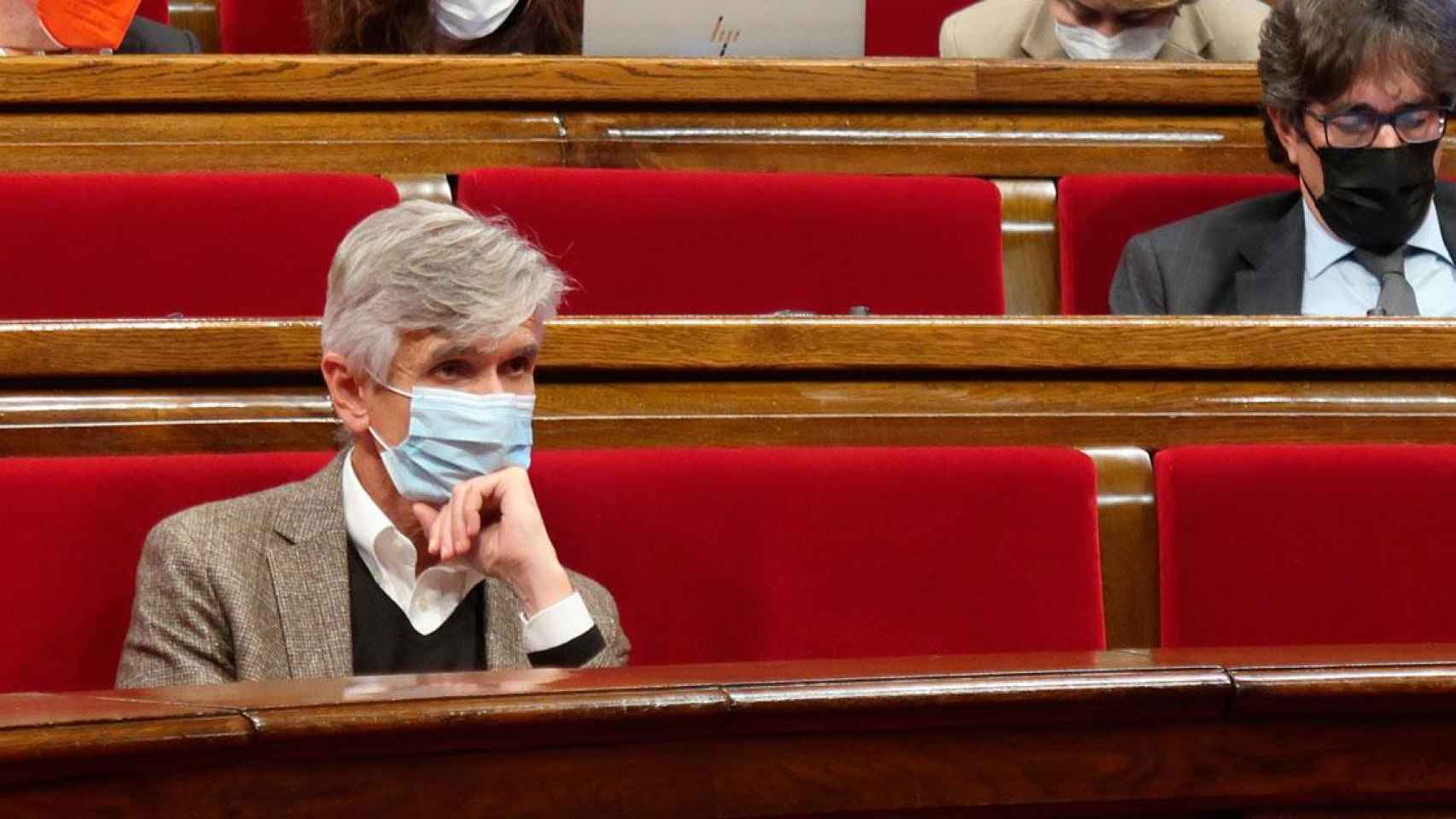 Josep Maria Argimon, consejero catalán de Salud, en el Parlament. Aseguradoras / EP