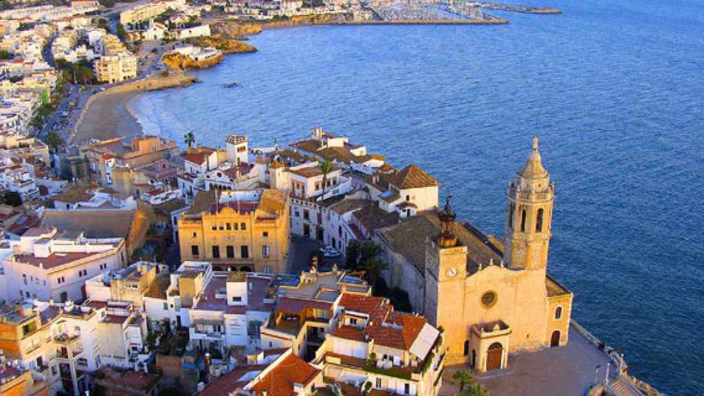 El casco antiguo de Sitges desde el aire / AYUNTAMIENTO DE SITGES