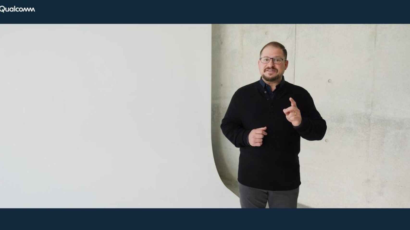 El presidente de Qualcomm, Cristiano Amon, durante su presentación de las novedades de la firma en el Mobile World Congress de Barcelona / EP