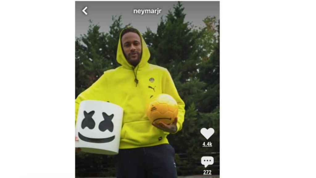 Neymarjr es el nombre de usuario del futbolista en Triller