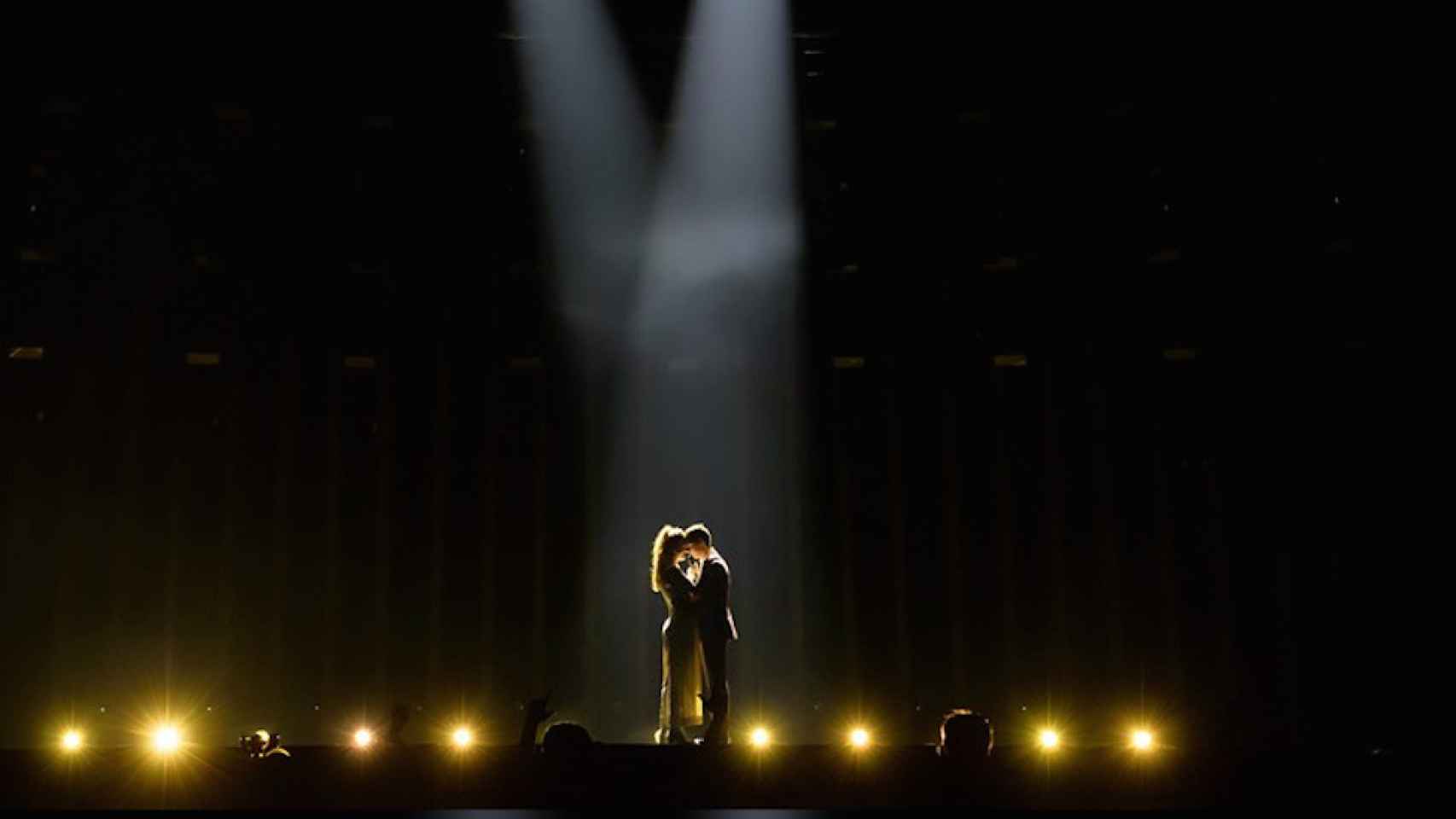 Una foto del primer ensayo de Amaia y Alfred para Eurovisión