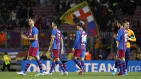 Los jugadores del Barça, cabizbajos tras perder ante el Rayo / EFE