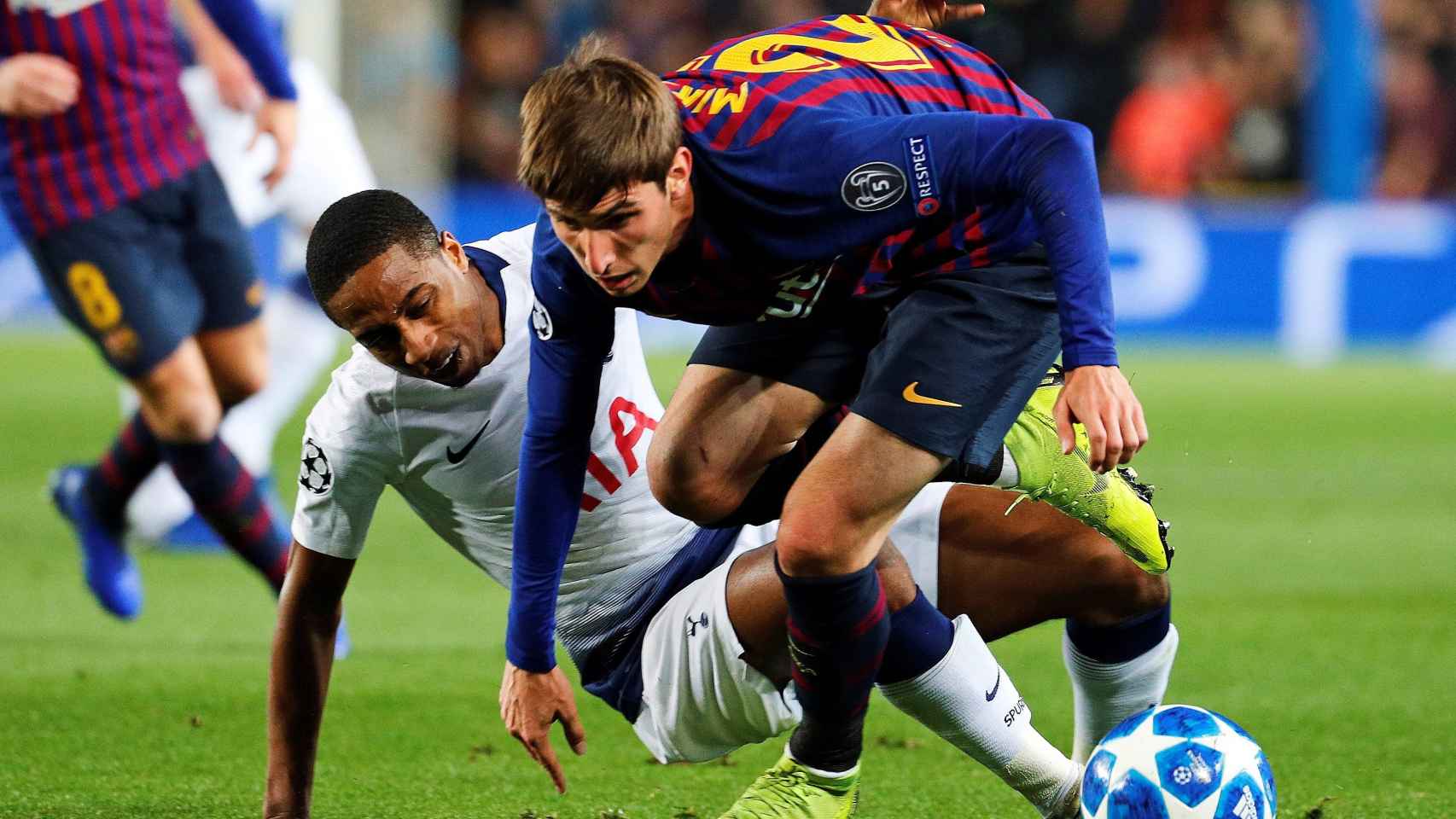 Una foto de Juan Miranda durante el partido frente al Tottenham / EFE