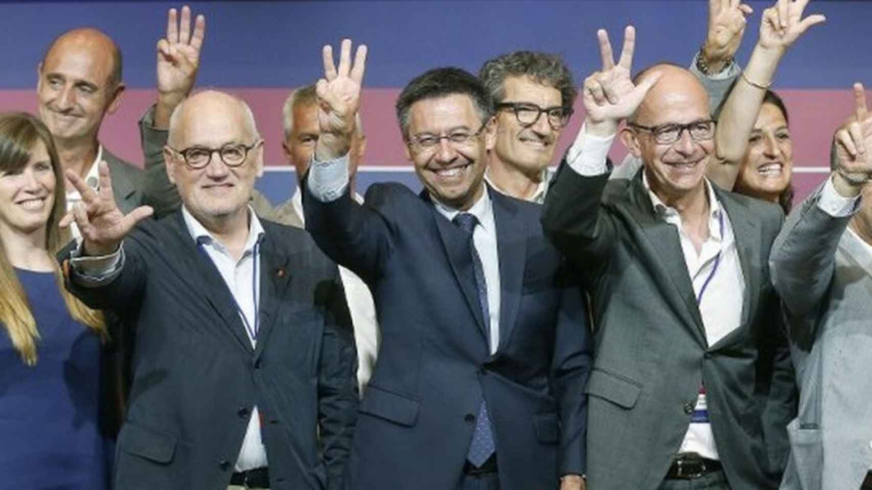 Bartomeu y su junta directiva, tras ganar las elecciones de 2015 / FCB