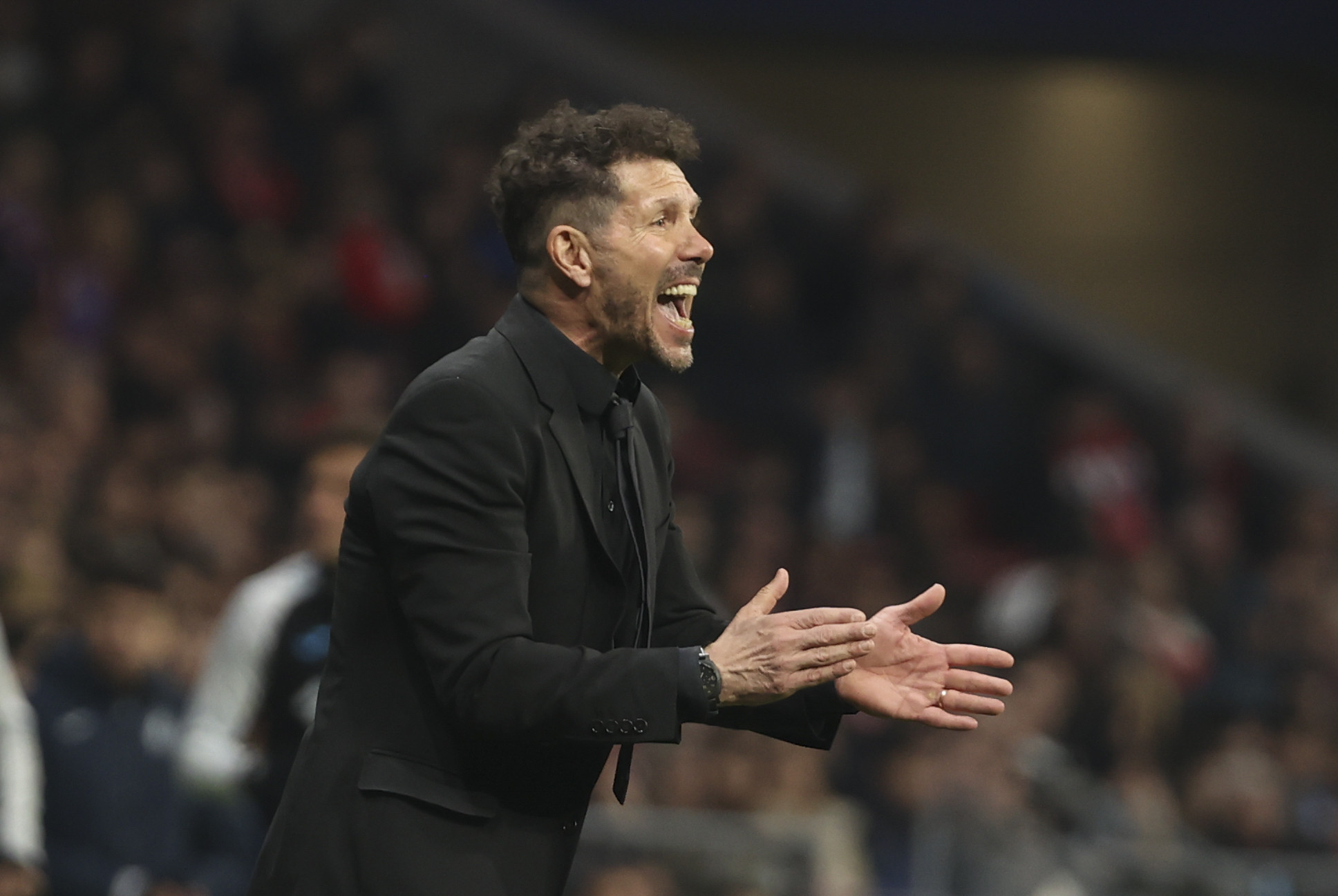 Diego Pablo Simeone, durante el partido del Atlético contra el Getafe / EFE