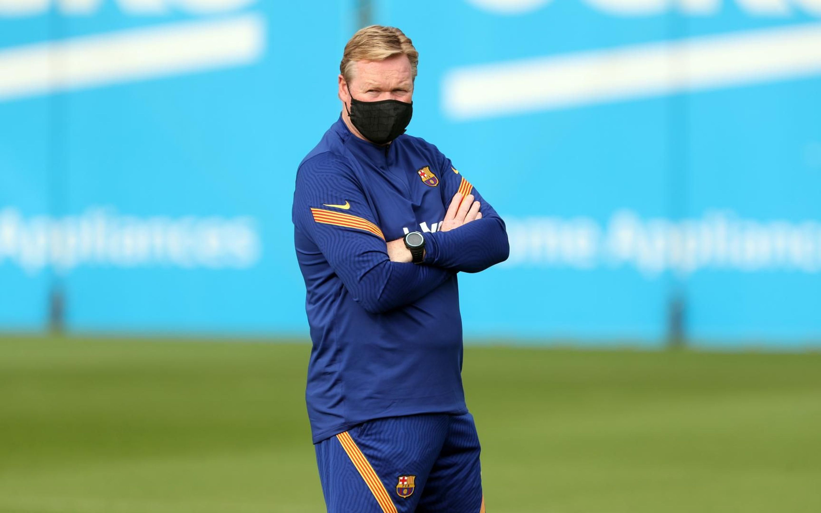 Ronald Koeman en un entrenamiento del Barça / FC Barcelona