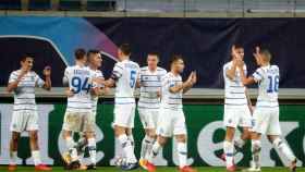 Los jugadores del Dinamo de Kiev celebrando un gol / EFE