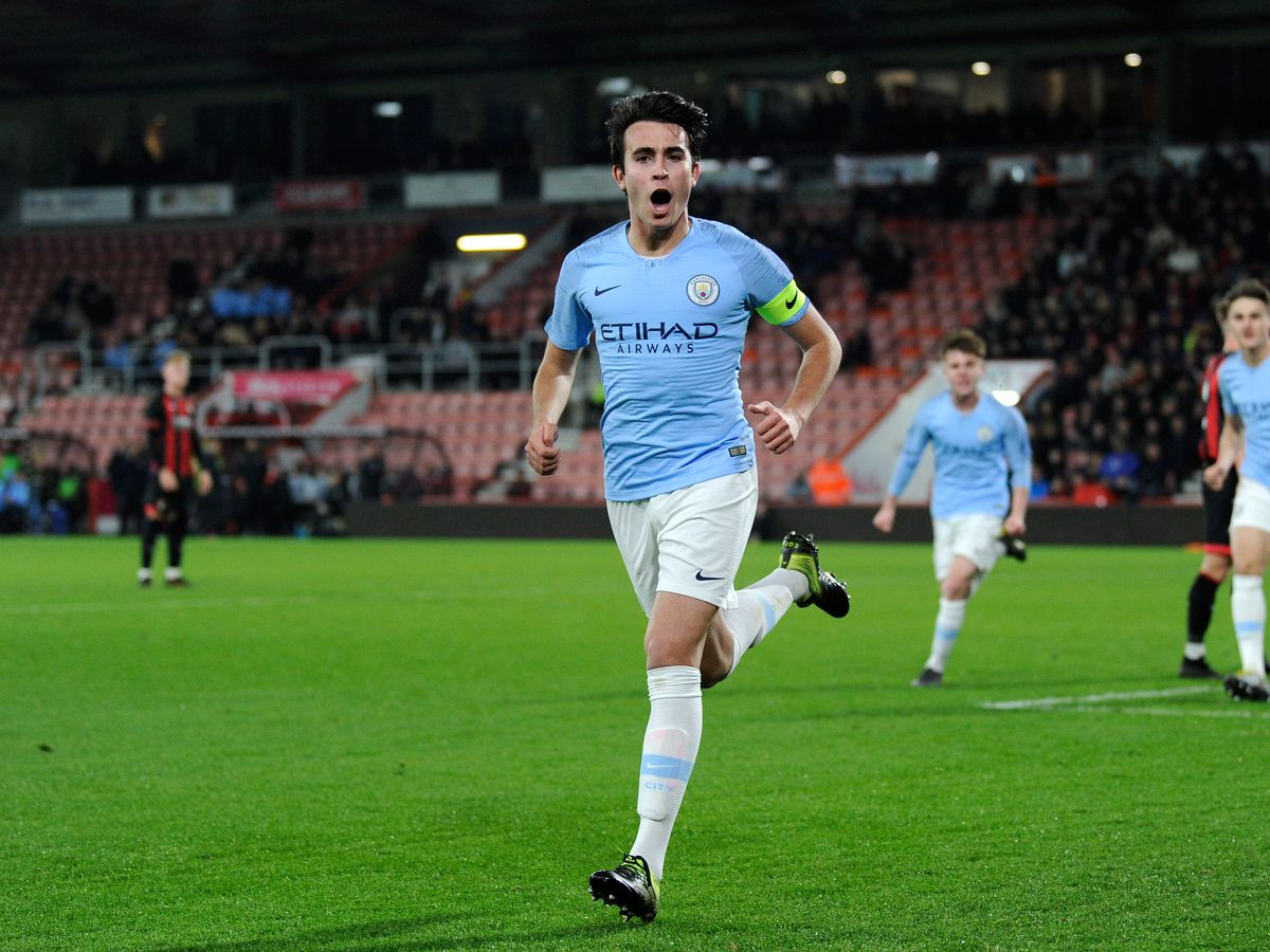 Eric García celebrando un gol con el Manchester City / EFE