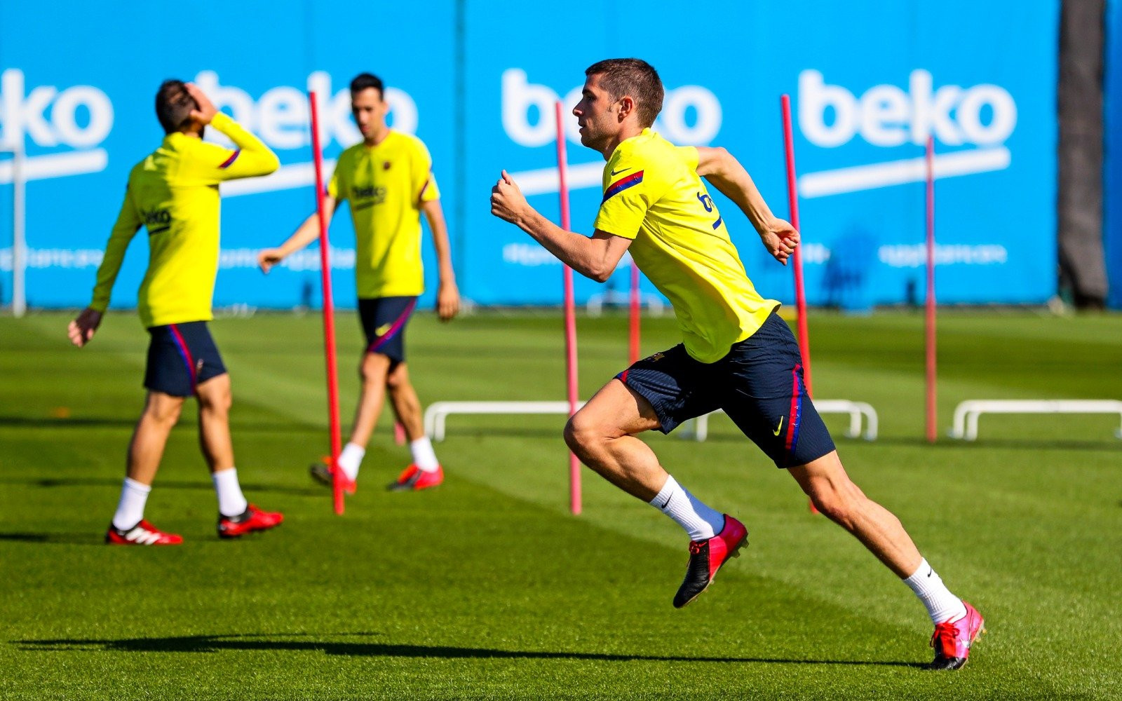 Sergi Roberto en un entrenamiento del Barça / FCB