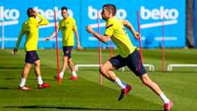 Sergi Roberto en un entrenamiento del Barça / FCB