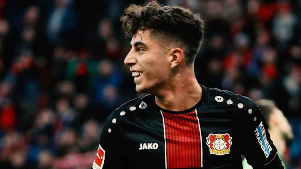 Havertz celebrando un gol con el Bayern Leverkusen / EFE