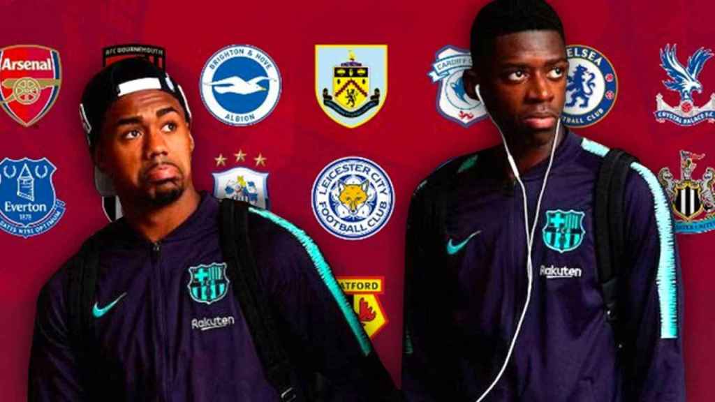 Malcom y Dembelé y los equipos de la Premier League / FOTOMONTAJE DE CULEMANÍA