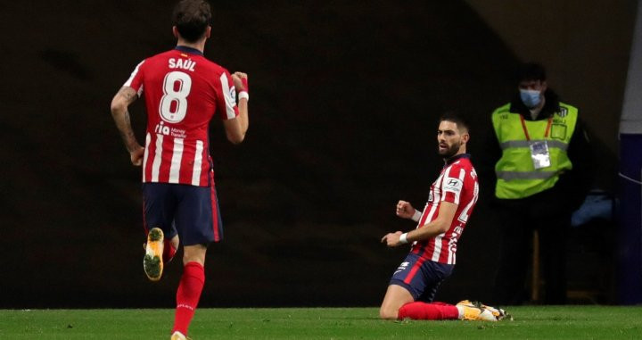 Carrasco, celebrando su gol ante el Barça | EFE