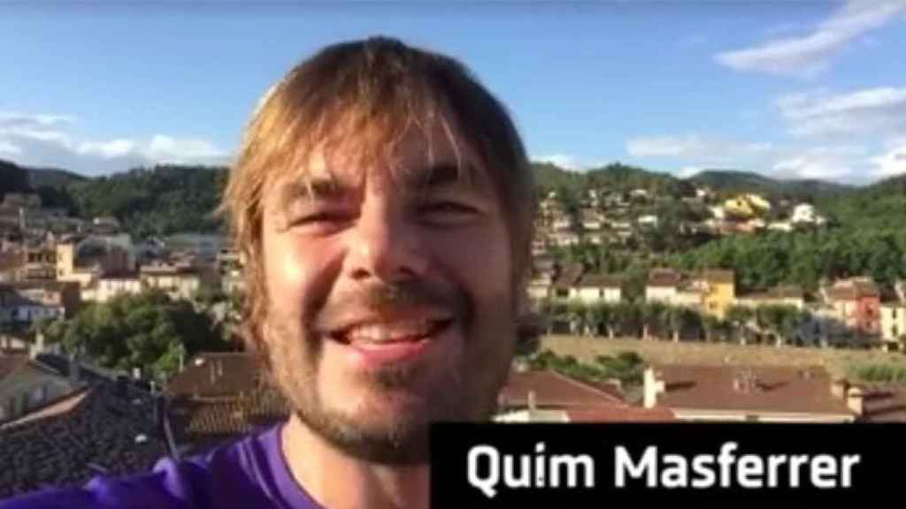 El presentador de TV3 Quim Masferrer, en un momento del vídeo pro independencia