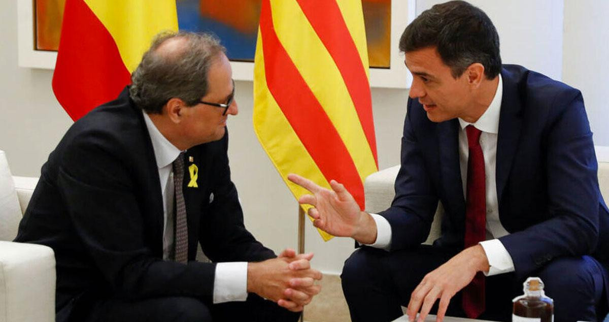 Los presidentes del Gobierno y del Govern, Pedro Sánchez y Quim Torra / EFE