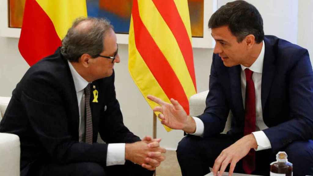 Los presidentes del Gobierno y del Govern, Pedro Sánchez y Quim Torra / EFE