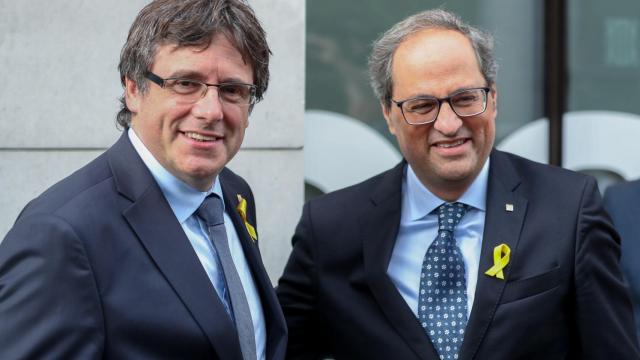 Carles Puigdemont y Quim Torra, expresidente y presidente de la Generalitat