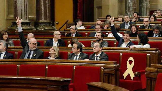 Diputados de JxCat y ERC en el Parlament / EFE