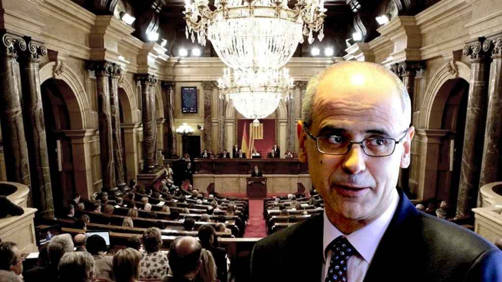 Antoni Martí, jefe de Gobierno de Andorra, y una foto del Parlamento catalán / FOTOMONTAJE DE CG