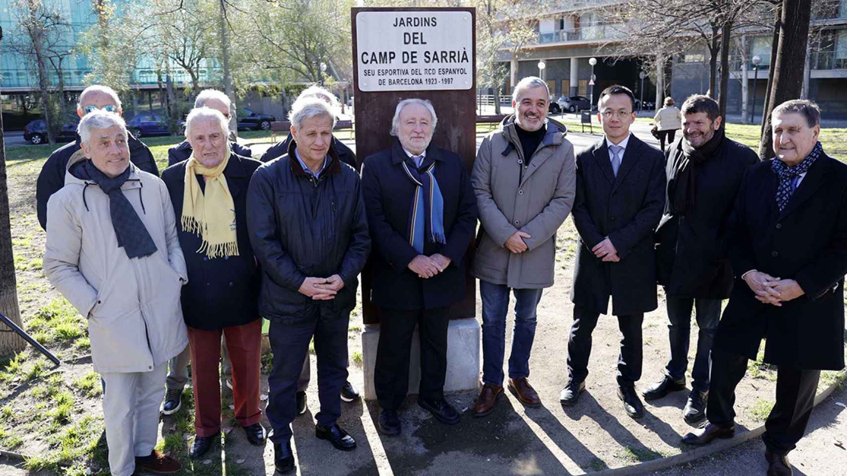 Inauguración de la placa del campo de Sarrià / RCDE