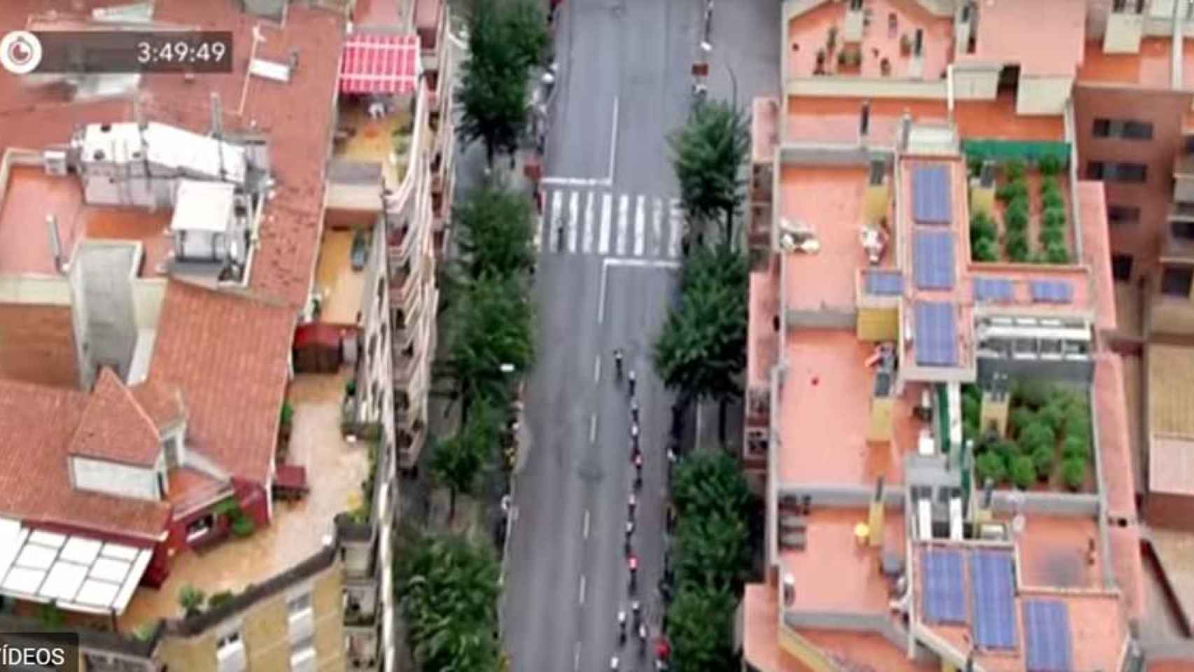 Imágenes de la plantación de marihuana captadas por el helicóptero de la Vuelta a España retransmitida por TVE