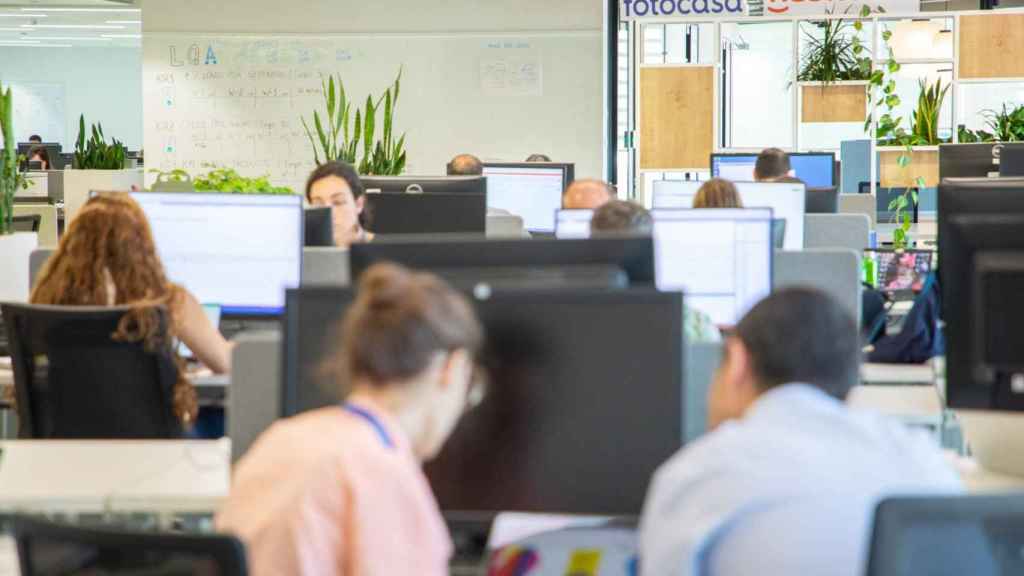 Una de las oficinas de Adevinta en el nuevo edificio del 22@