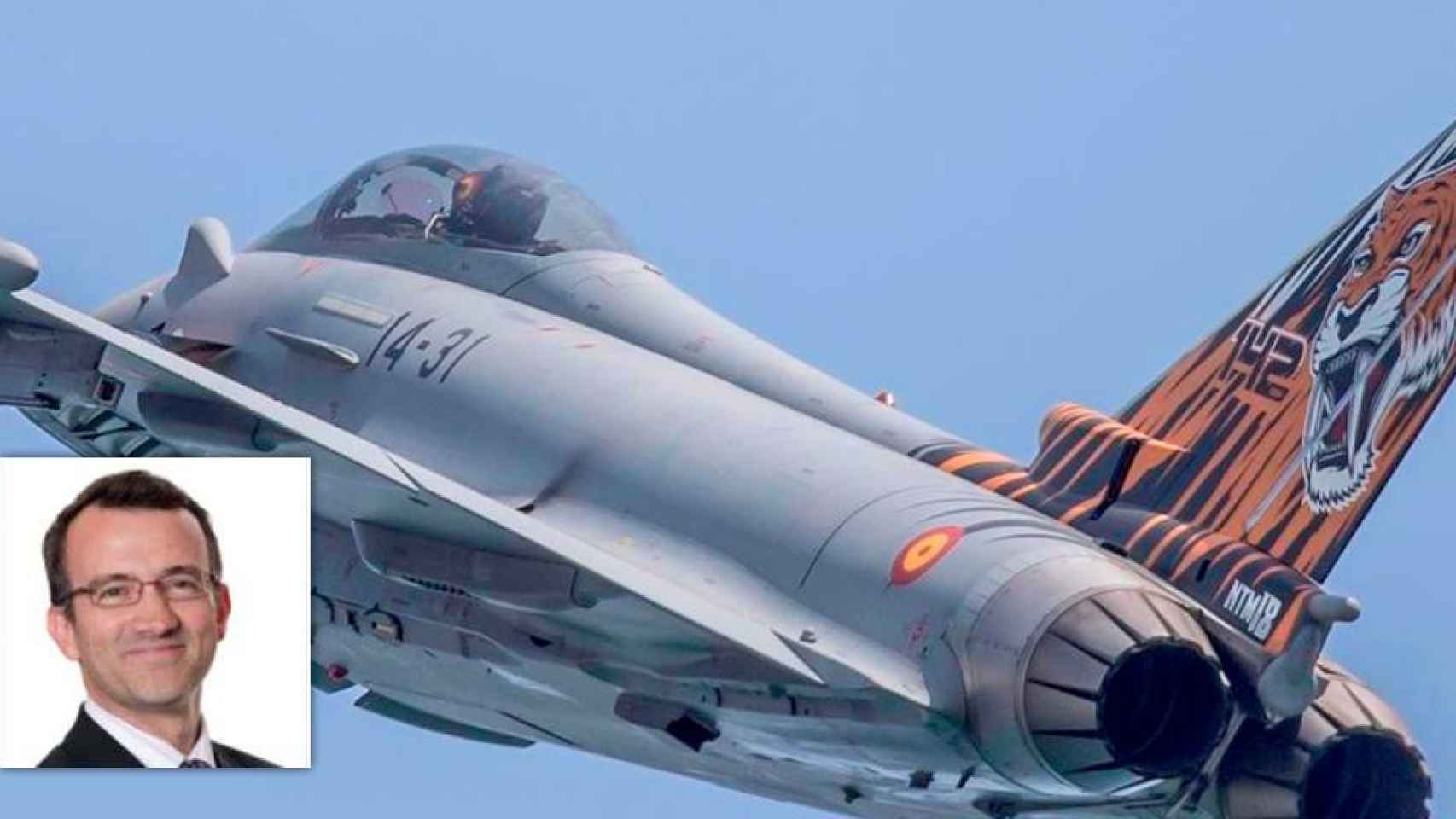 Un Eurofighter del ejército español, cuyo reemplazo estará liderado por Manuel Rodríguez Cerezo / MINISTERIO DE DEFENSA