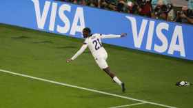 Timothy Weah celebra su gol a Galés en Qatar / EFE