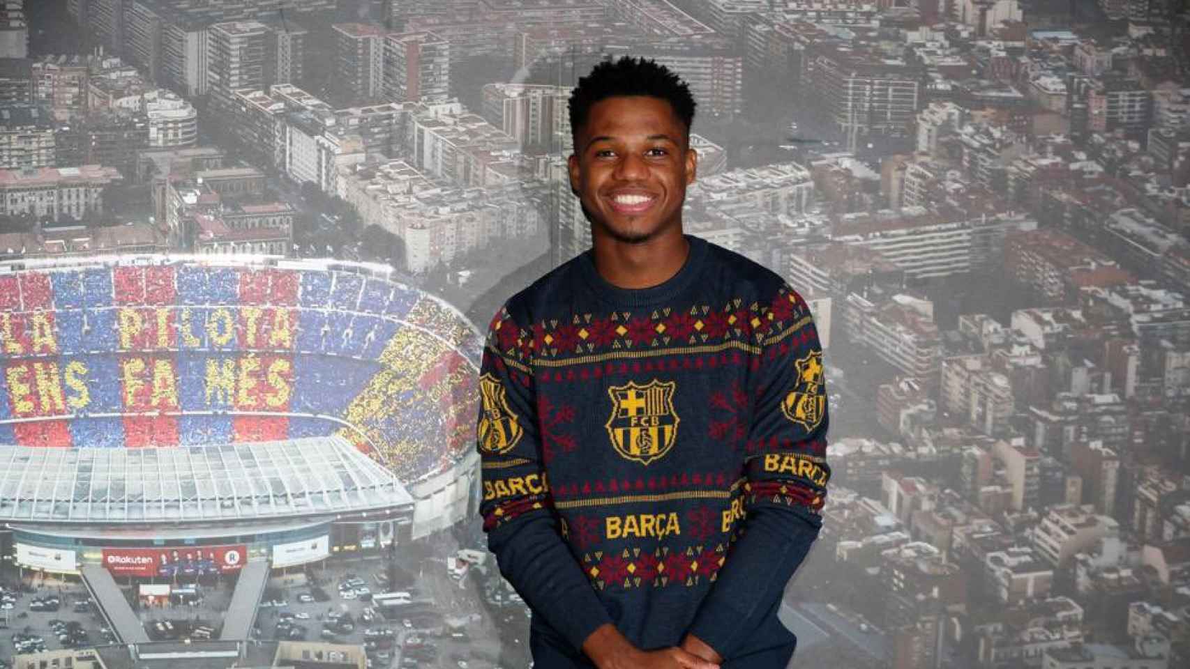 Ansu Fati, celebrando la Navidad | FCB