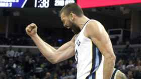 Marc Gasol durante un partido ante los San Antonio Spurs / EFE