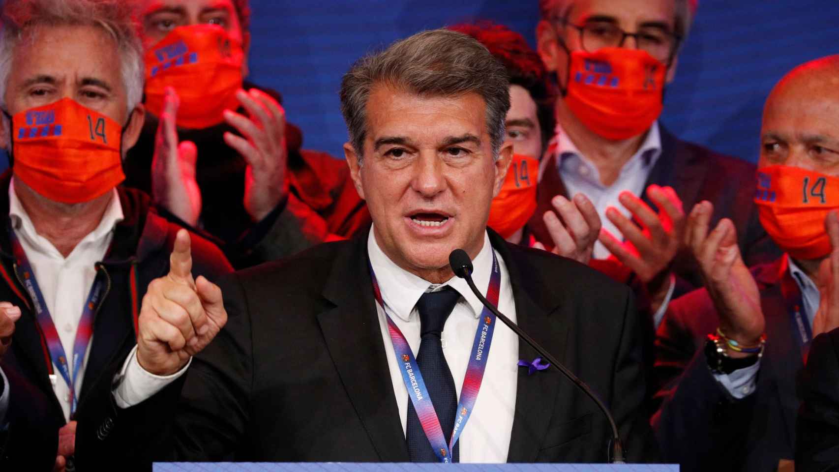 Joan Laporta tras ganar las elecciones / EFE