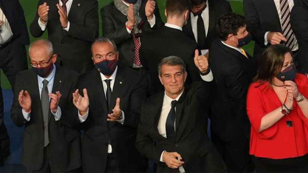 La junta directiva del Barça en el acto de investidura de Joan Laporta / FCB