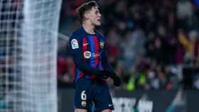 Gavi celebra su gol al Sevilla / FCB