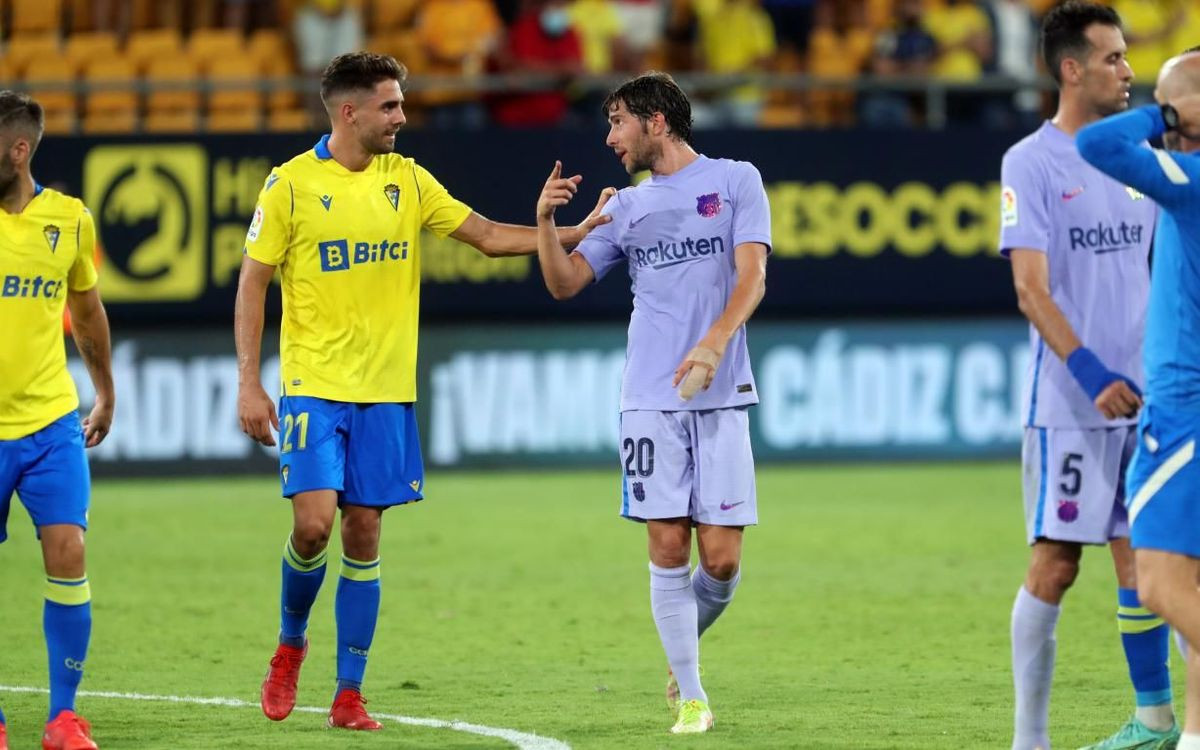 Sergi Roberto después del encuentro del Cádiz / FC Barcelona