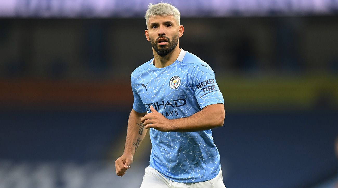 Agüero en un partido con el City / EFE