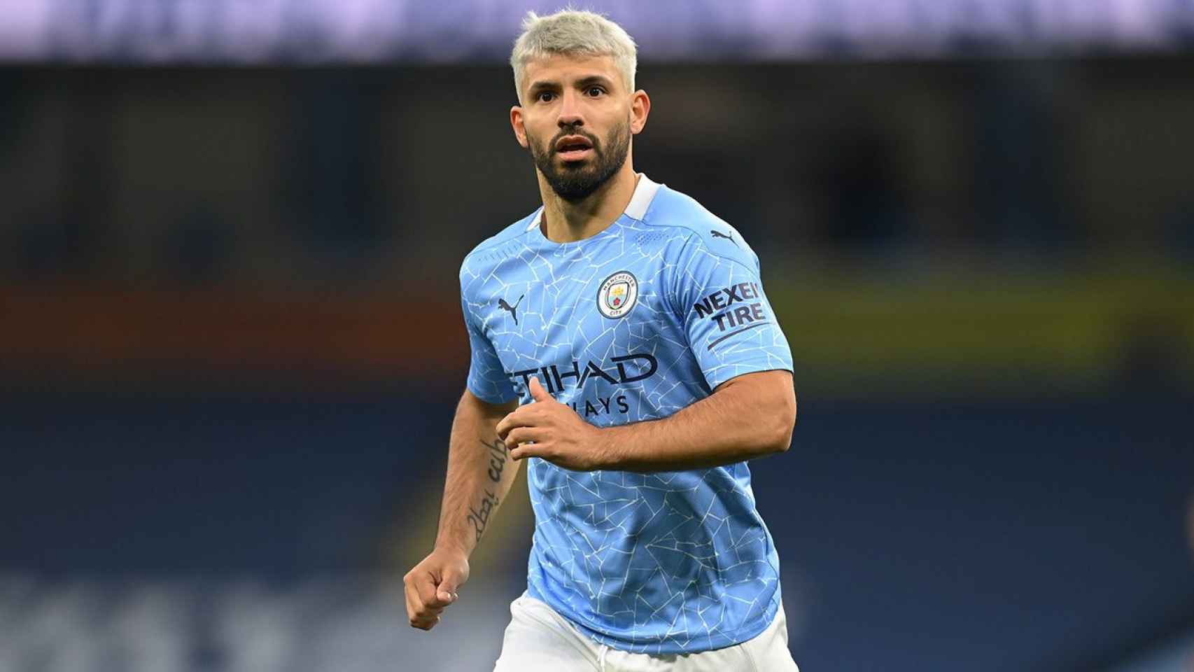 Agüero en un partido con el City / EFE