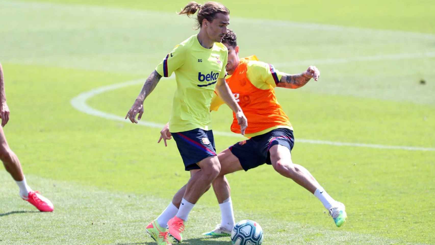 Antoine Griezmann entrenando con el Barça / FC Barcelona