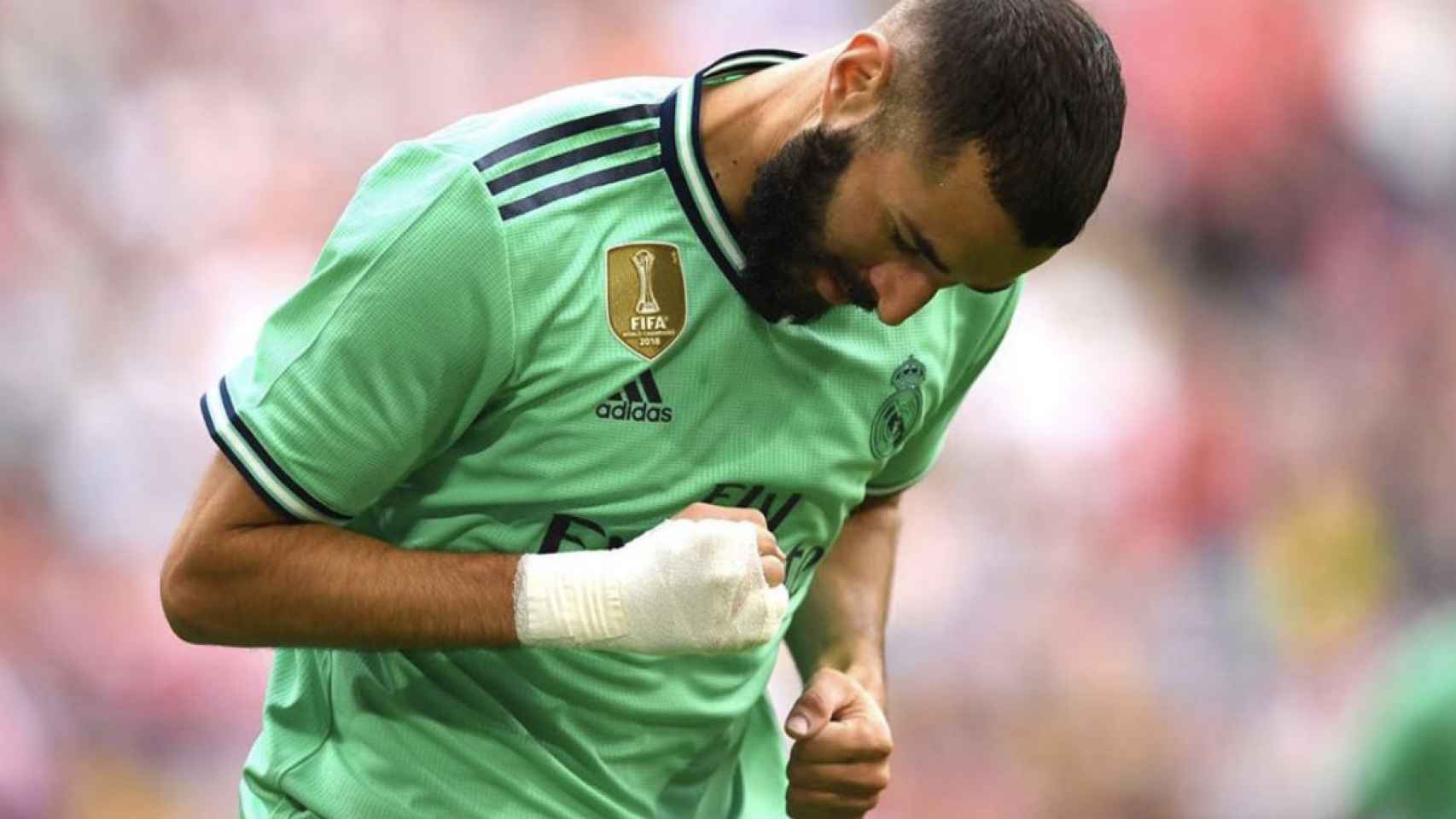 Una foto de Karim Benzema celebrando un gol el Real Madrid / Instagram