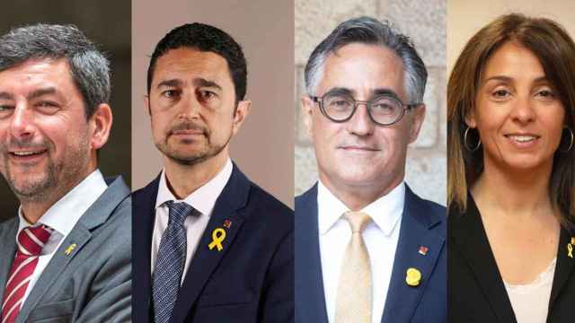 Los candidatos de JxCat Canadell, Calvet, Tremosa y Budó / FOTOMONTAJE CG