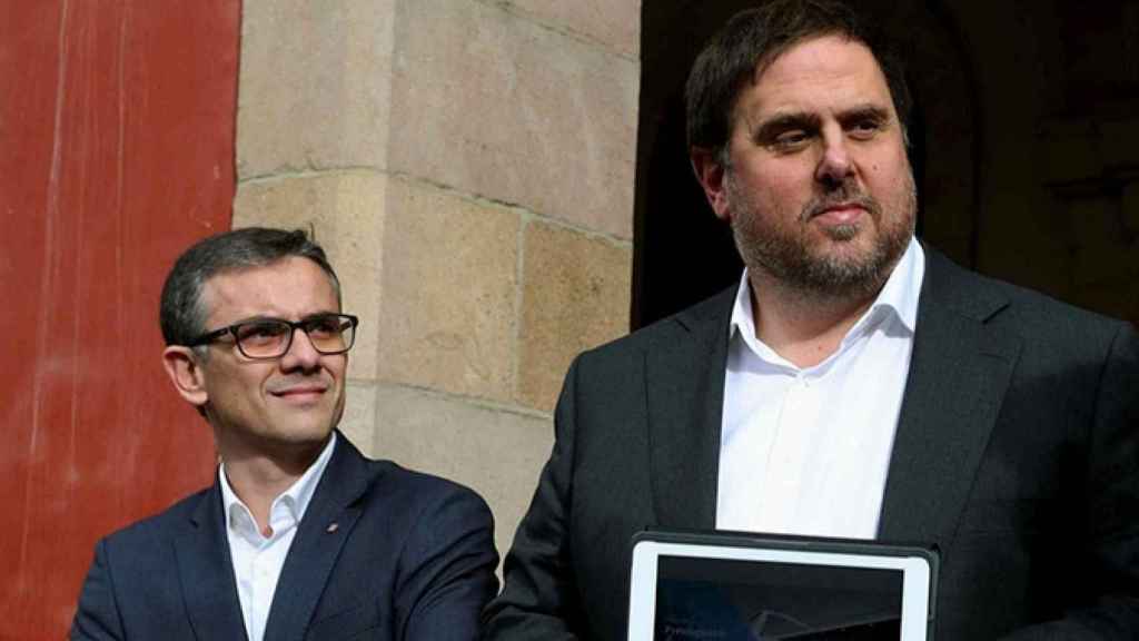 El ex secretario general de Economía Josep Maria Jové junto a Oriol Junqueras / EFE