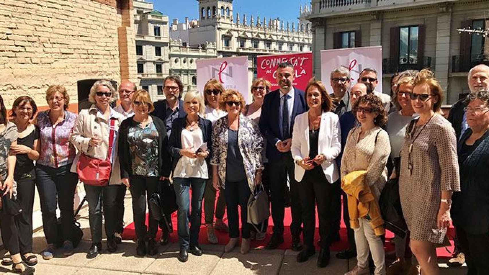 El consejero de Cultura de la Generalitat, Santi Vila, durante la inauguración de la nueva sede del Consorci per a la Normalització Lingüística en la calle Muntaner de Barcelona / CG