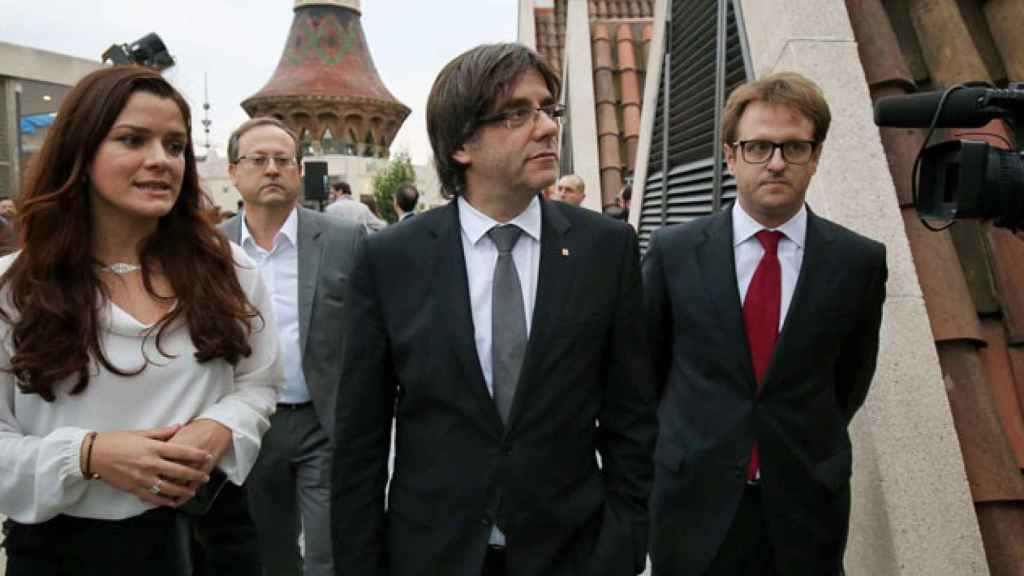 Carles Puigdemont, presidente de la Generalitat, en un acto el viernes en Barcelona / EFE