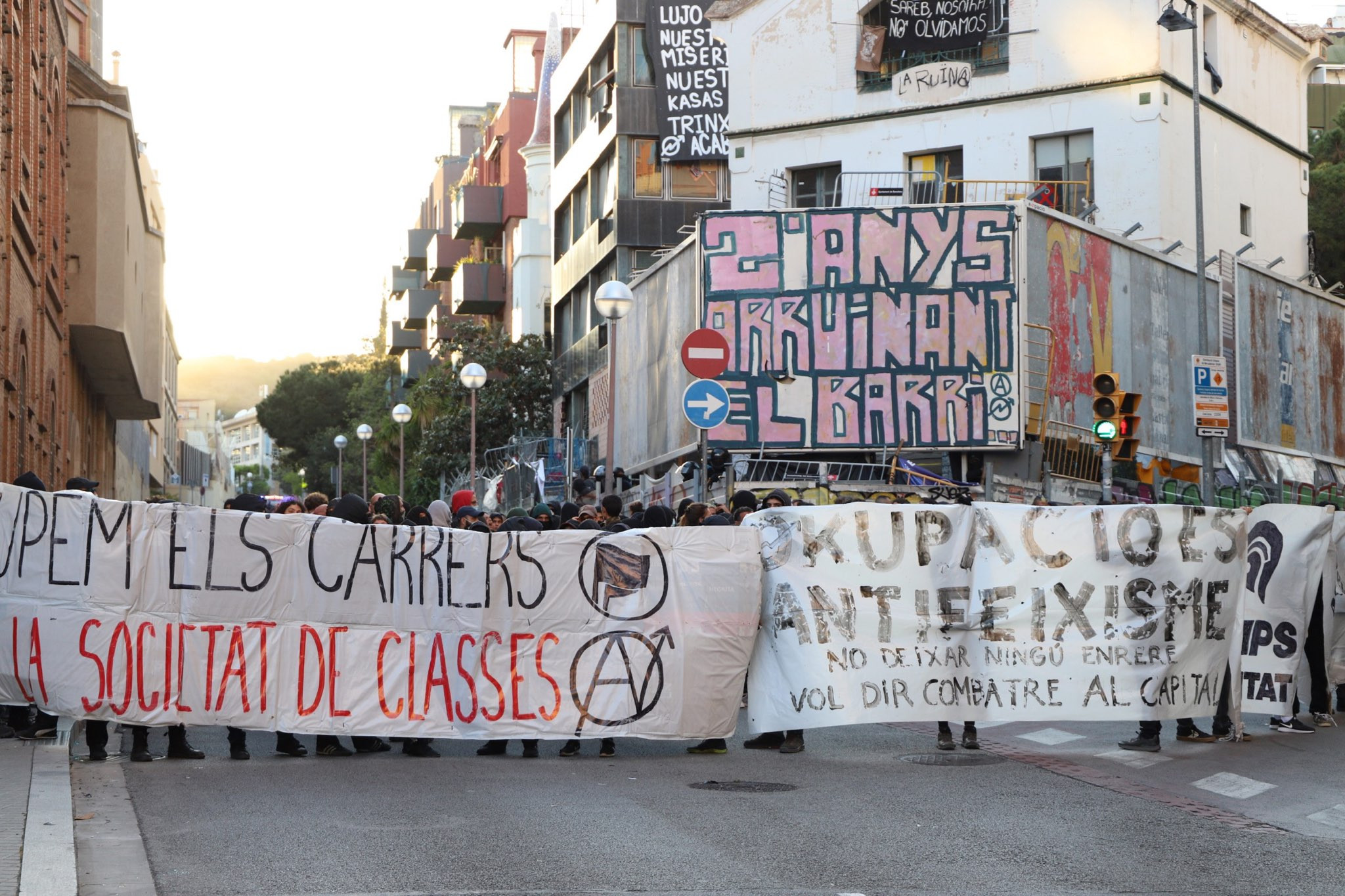 Manifestación desaolojo de okupas de Bonanova / GALA ESPíN