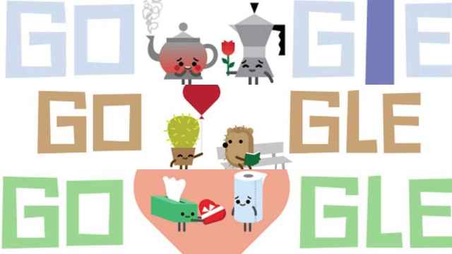 Los tres 'doodles' con los que Google celebra San Valentín 2016